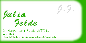 julia felde business card